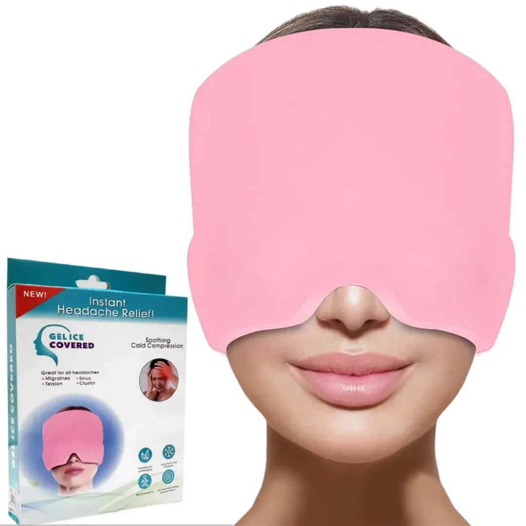 Migraine Relief Cap – Reusable Hot & Cold Therapy Head Wrap for Headache, Migraine, Sinus Pain & Stress Relief