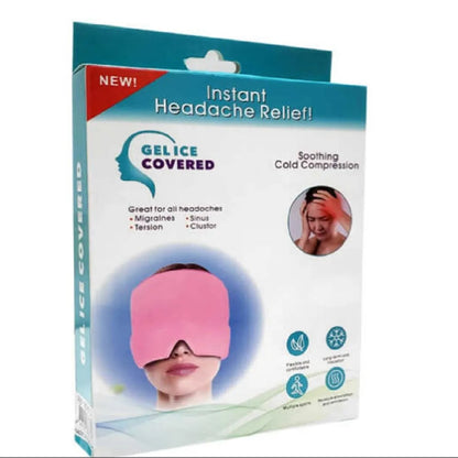 Migraine Relief Cap – Reusable Hot & Cold Therapy Head Wrap for Headache, Migraine, Sinus Pain & Stress Relief