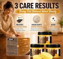 Natural Beeswax Furniture Polish – Wood Seasoning Wax for Furniture Care, Shine & Scratch Protection