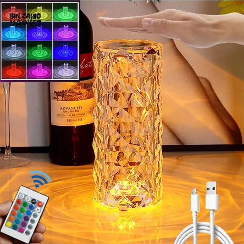 Crystal Lamp – Elegant LED Crystal Table Lamp for Bedroom & Living Room