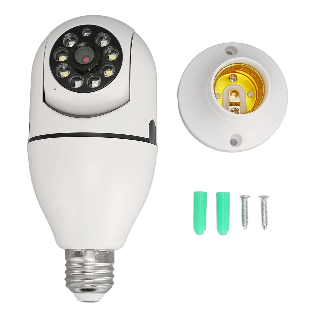 Bulb Holder Security Camera WiFi 360° Panoramic CCTV Camera with Night Vision, Motion Detection & Two-Way Audio