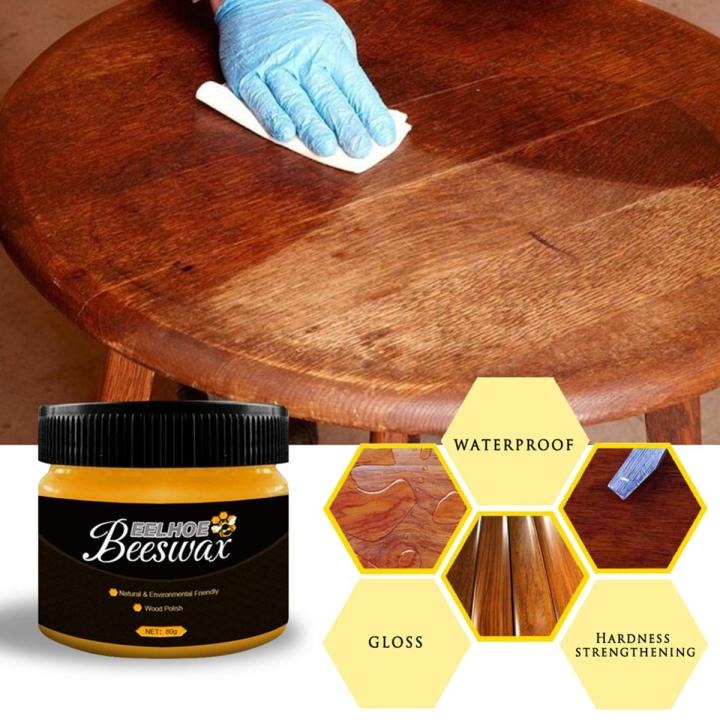 Natural Beeswax Furniture Polish – Wood Seasoning Wax for Furniture Care, Shine & Scratch Protection