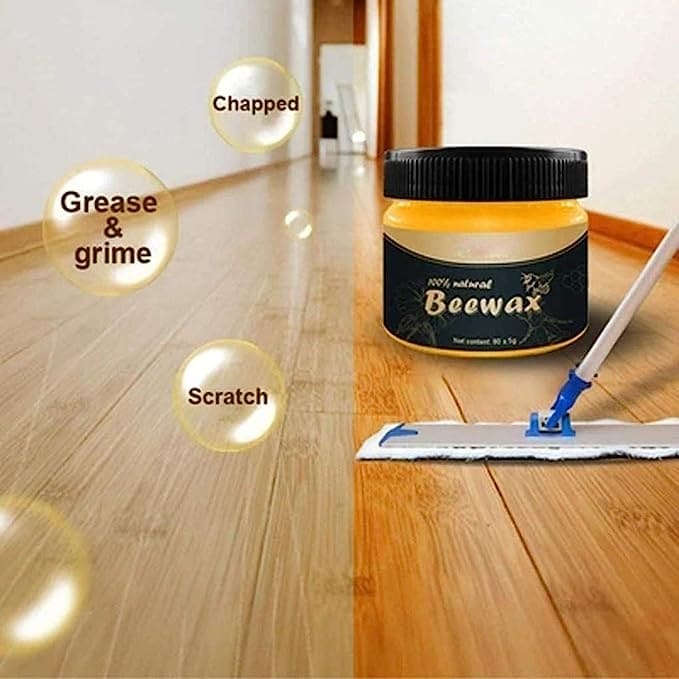 Natural Beeswax Furniture Polish – Wood Seasoning Wax for Furniture Care, Shine & Scratch Protection