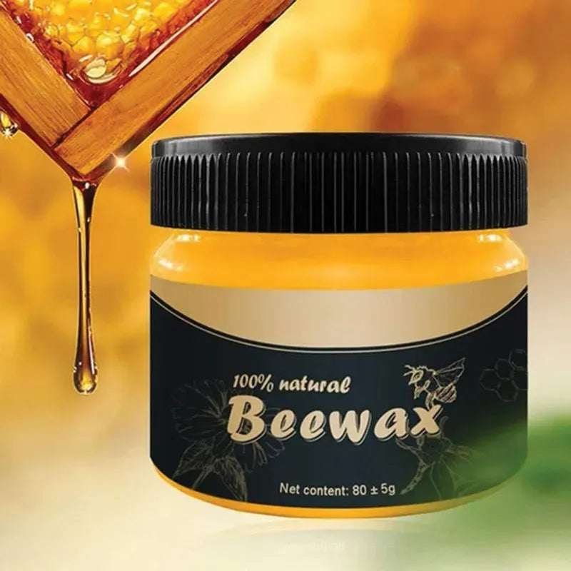 Natural Beeswax Furniture Polish – Wood Seasoning Wax for Furniture Care, Shine & Scratch Protection