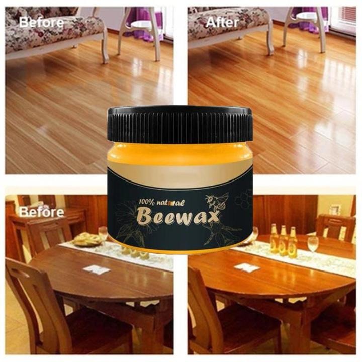 Natural Beeswax Furniture Polish – Wood Seasoning Wax for Furniture Care, Shine & Scratch Protection