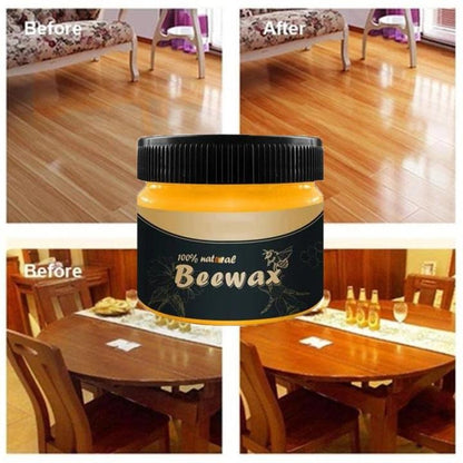 Natural Beeswax Furniture Polish – Wood Seasoning Wax for Furniture Care, Shine & Scratch Protection