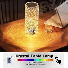 Crystal Lamp – Elegant LED Crystal Table Lamp for Bedroom & Living Room