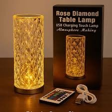 Crystal Lamp – Elegant LED Crystal Table Lamp for Bedroom & Living Room