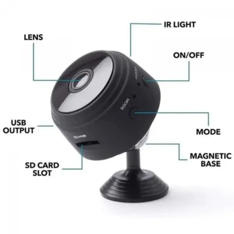 A9 Mini WiFi Camera HD 1080P | Wireless Smart Home Security Camera with Night Vision , Motion Detection,Wireless CCTV Camera Pakistan